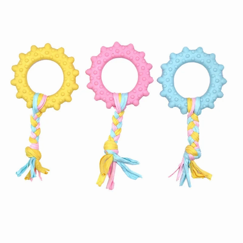 Pet Dog Toy Ball Molar Clean Teeth for Small Dog Puppy Teething Chew Toys Dog Accessories Cute Puppy Rope Toys 1pc