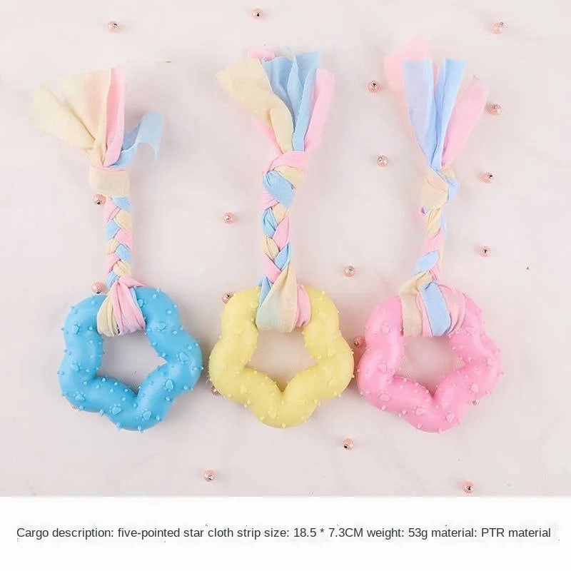 Pet Dog Toy Ball Molar Clean Teeth for Small Dog Puppy Teething Chew Toys Dog Accessories Cute Puppy Rope Toys 1pc