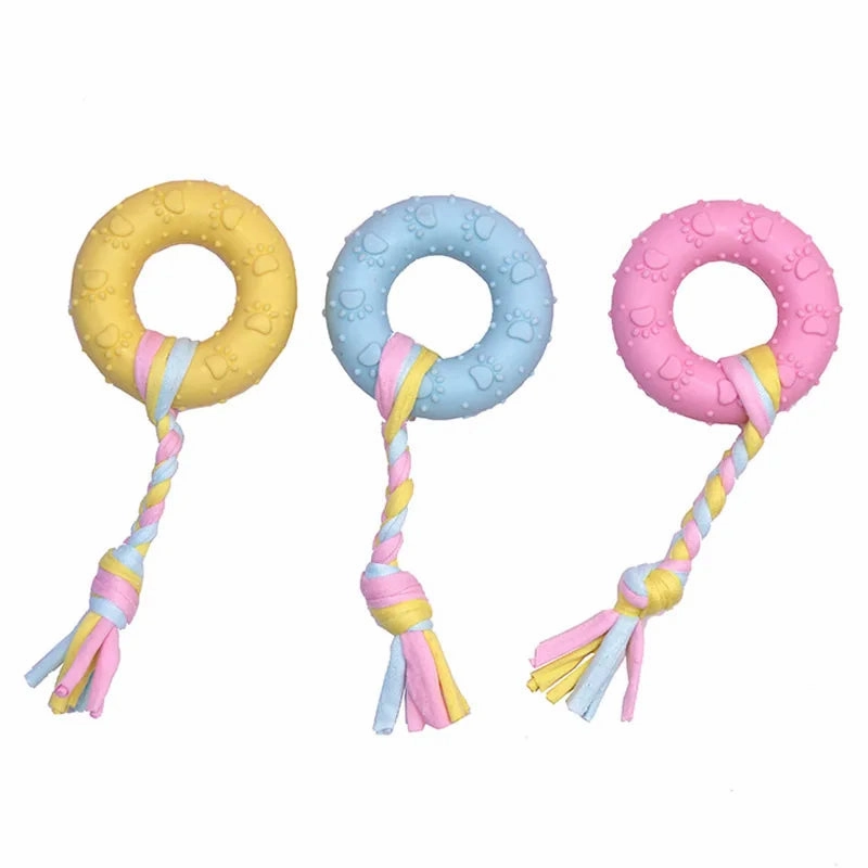 Pet Dog Toy Ball Molar Clean Teeth for Small Dog Puppy Teething Chew Toys Dog Accessories Cute Puppy Rope Toys 1pc