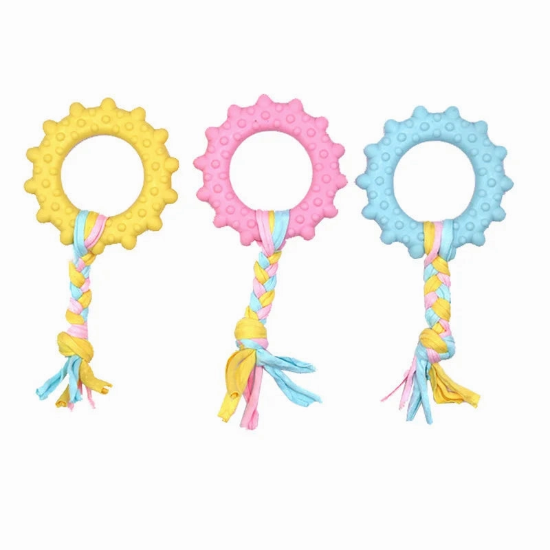 Pet Dog Toy Ball Molar Clean Teeth for Small Dog Puppy Teething Chew Toys Dog Accessories Cute Puppy Rope Toys 1pc