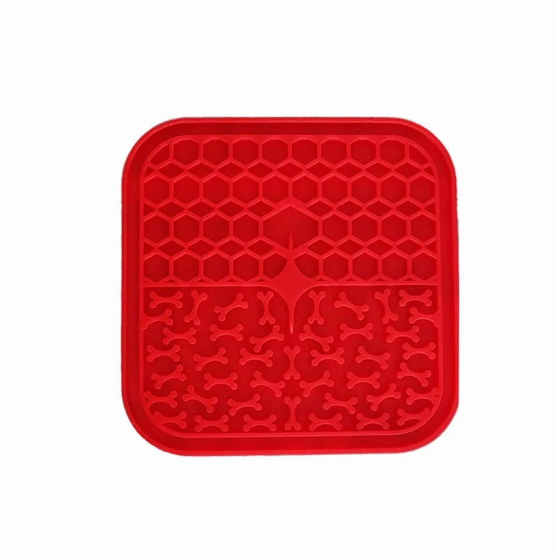 Pet Lick Silicone Mat for Dogs Pet Slow Food Plate Dog Bathing Distraction Silicone Dog Sucker Food Training Dog Feeder Supplies