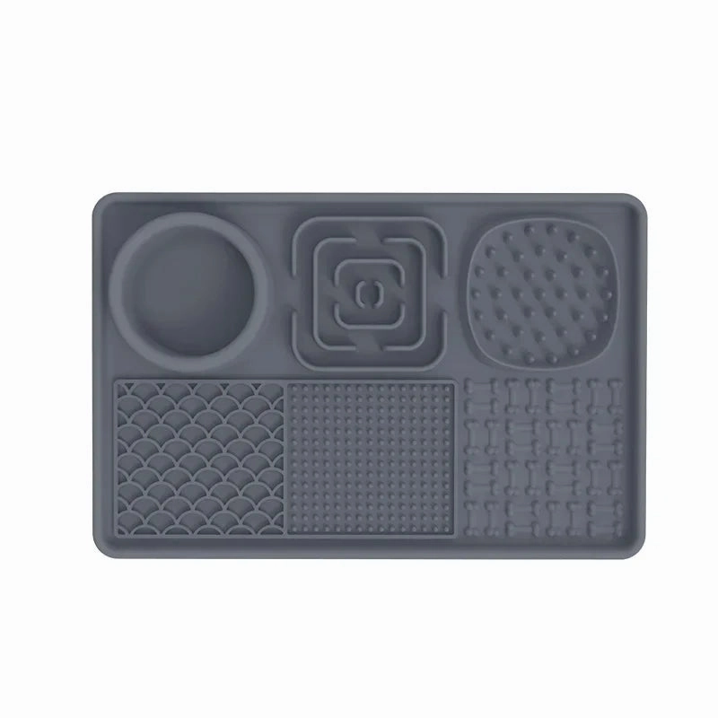 Pet Licking Mat Pet Eating Ware Dog Slow Food Mat Placemat  Dog Feeder Supplies Suction Cup Dog Bathing Distraction