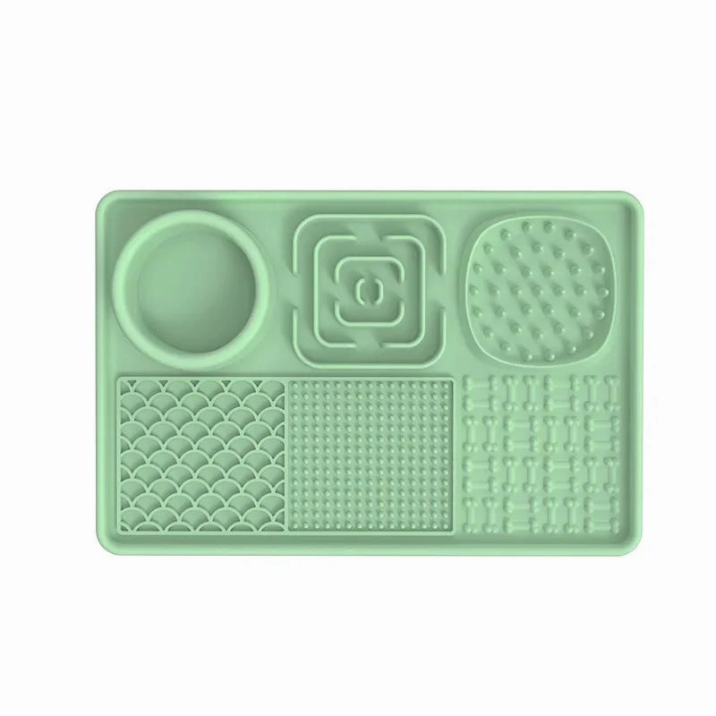Pet Licking Mat Pet Eating Ware Dog Slow Food Mat Placemat  Dog Feeder Supplies Suction Cup Dog Bathing Distraction