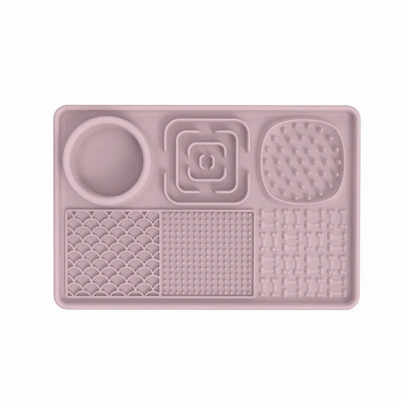Pet Licking Mat Pet Eating Ware Dog Slow Food Mat Placemat  Dog Feeder Supplies Suction Cup Dog Bathing Distraction