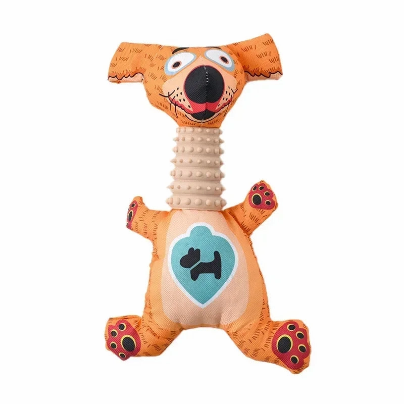Pet Plush Toy Cat Dog Puzzle Toy Cute Animals Bite Resistant Interactive Squeaky Pet Dog Teeth Cleaning Chew Toy Pet Supplies