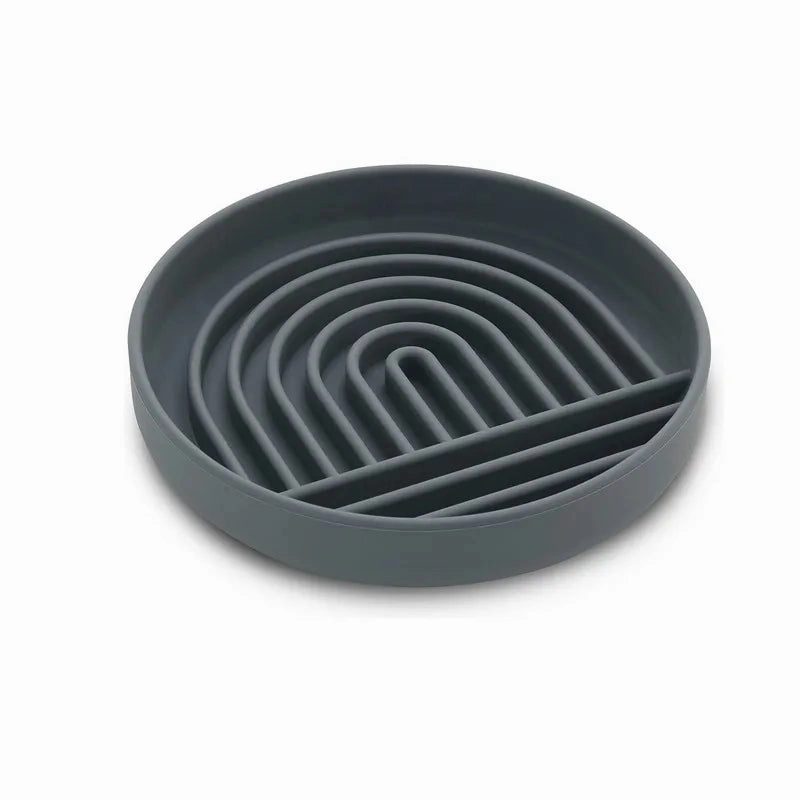 Pet supplies Slow Food  Bowl Cat Anti-Knockover Anti-Slip Food Bowl Puppy Anti-choking Silicone Toy Food Plate