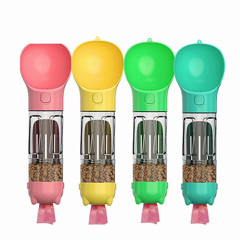 Pet Water Bottle | Multifunctional and Portable Dog Travel Water Dispenser with Food Container