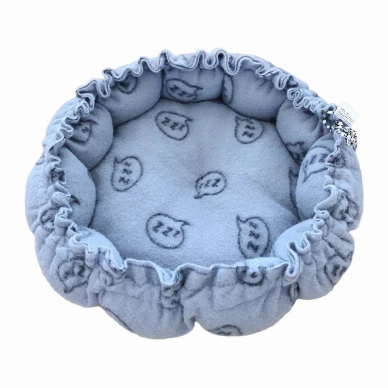 Round Dog Cat Bed Dount Basket Warm Plush Cats Cushion Pet Bag Mat Winter House Soft Nest Puppy Sleeping Sofa for Small Dogs Cat