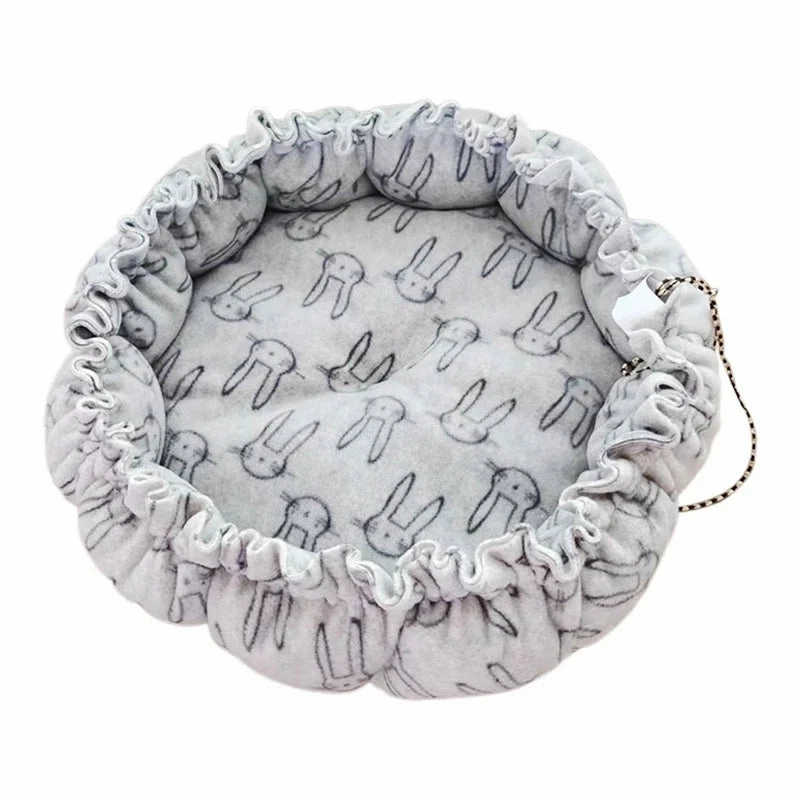 Round Dog Cat Bed Dount Basket Warm Plush Cats Cushion Pet Bag Mat Winter House Soft Nest Puppy Sleeping Sofa for Small Dogs Cat