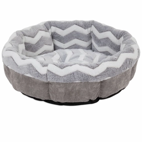 SnooZZy Round Shearling Bolster Dog Bed