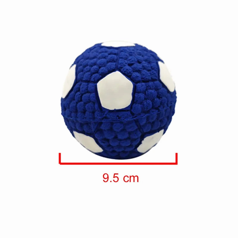Soft Pet Ball Squeaky Toy For Small Large Dog Rugby Tennis Volleyball Football Basketball Latex Tooth Cleaning Training Toys