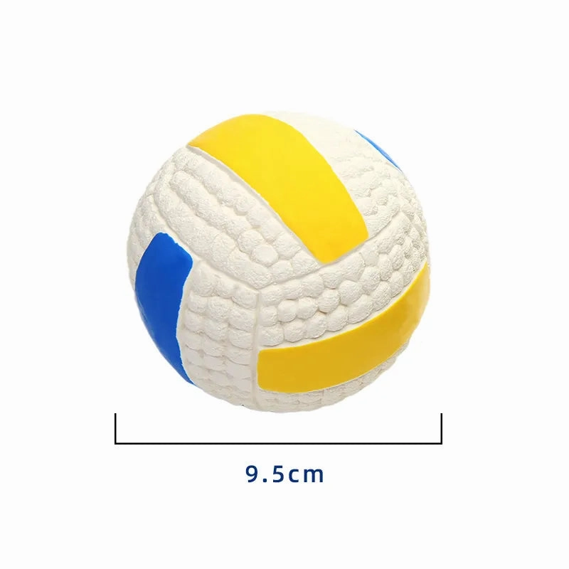 Squeaky Dog Toys Natural Latex Footballs Soft Bouncy Durable For Small Medium Large Dogs Interactive Chew Fetch Play Dog Toy