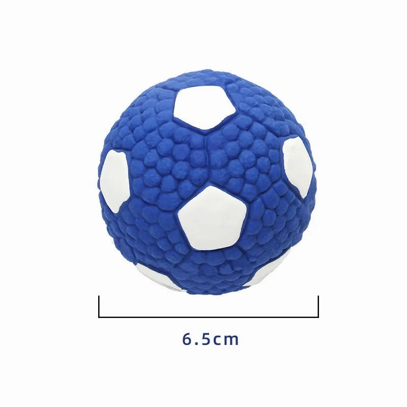 Squeaky Dog Toys Natural Latex Footballs Soft Bouncy Durable For Small Medium Large Dogs Interactive Chew Fetch Play Dog Toy