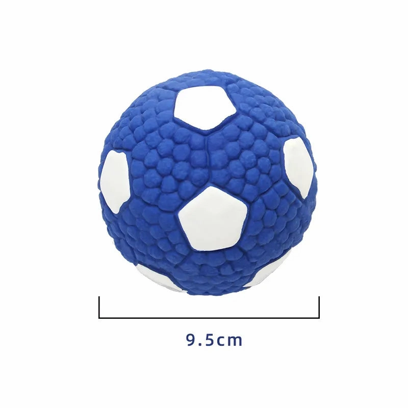 Squeaky Dog Toys Natural Latex Footballs Soft Bouncy Durable For Small Medium Large Dogs Interactive Chew Fetch Play Dog Toy