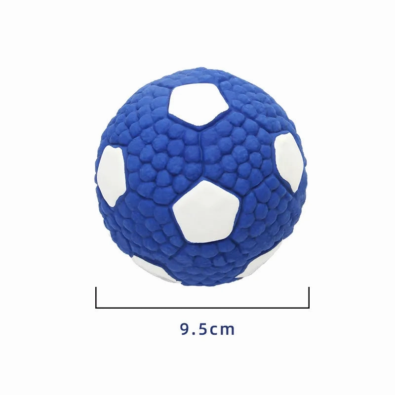 Squeaky Dog Toys Natural Latex Footballs Soft Bouncy Durable For Small Medium Large Dogs Interactive Chew Fetch Play Dog Toy