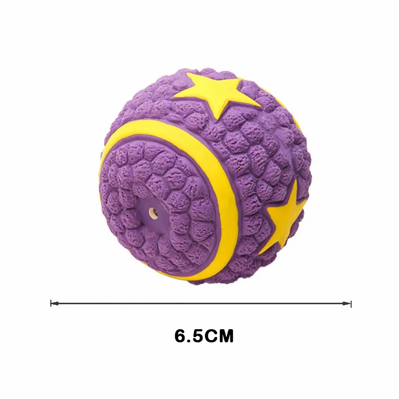 Squeaky Dog Toys Natural Latex Footballs Soft Bouncy Durable For Small Medium Large Dogs Interactive Chew Fetch Play Dog Toy