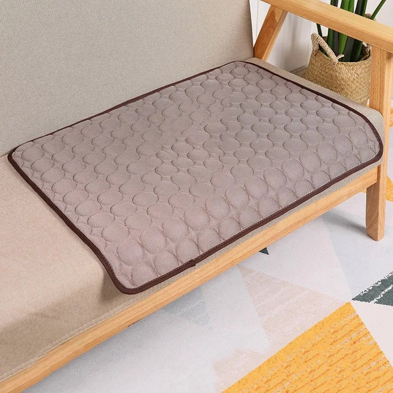Summer Dog Cooling Mat Dogs Cat Blanket Sofa Breathable Pet Dog Bed Washable For Small Medium Large Dogs Car