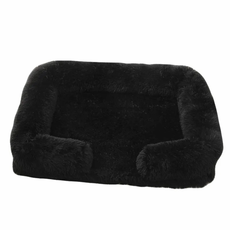 Winter Rectangular Large Dog Beds Washable Plush Fluffy Dog Cat Bed Mat Pet Cushion Big Medium Kennel House camas para perro