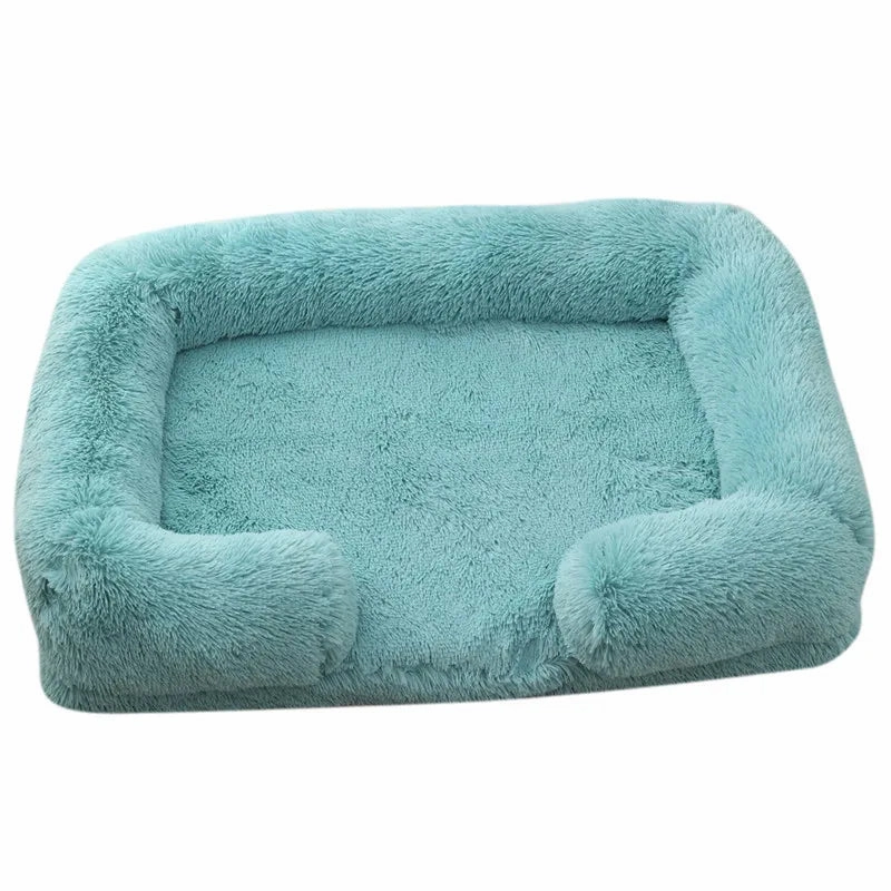 Winter Rectangular Large Dog Beds Washable Plush Fluffy Dog Cat Bed Mat Pet Cushion Big Medium Kennel House camas para perro