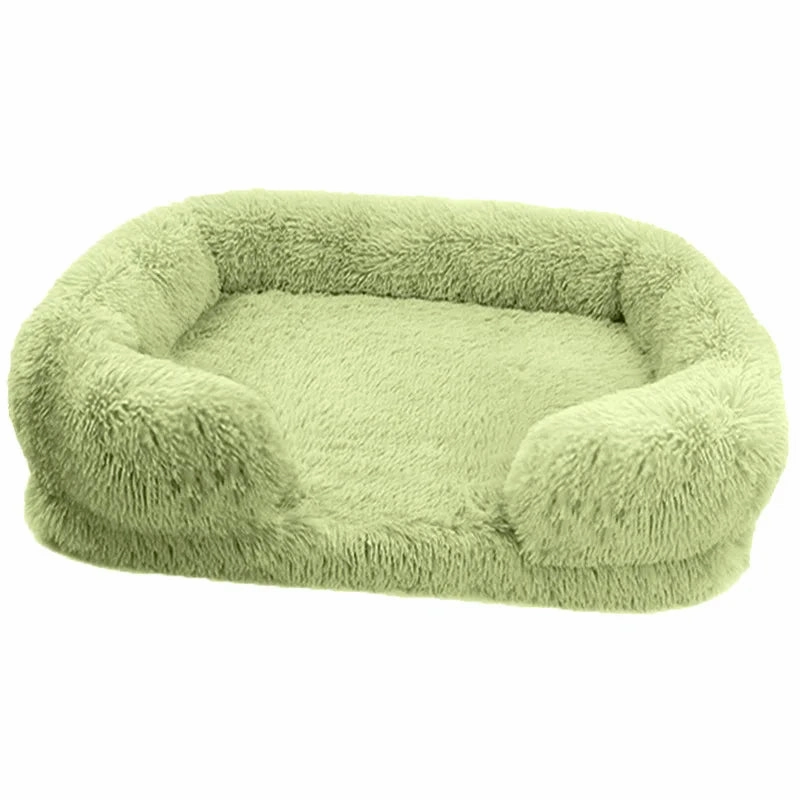 Winter Rectangular Large Dog Beds Washable Plush Fluffy Dog Cat Bed Mat Pet Cushion Big Medium Kennel House camas para perro