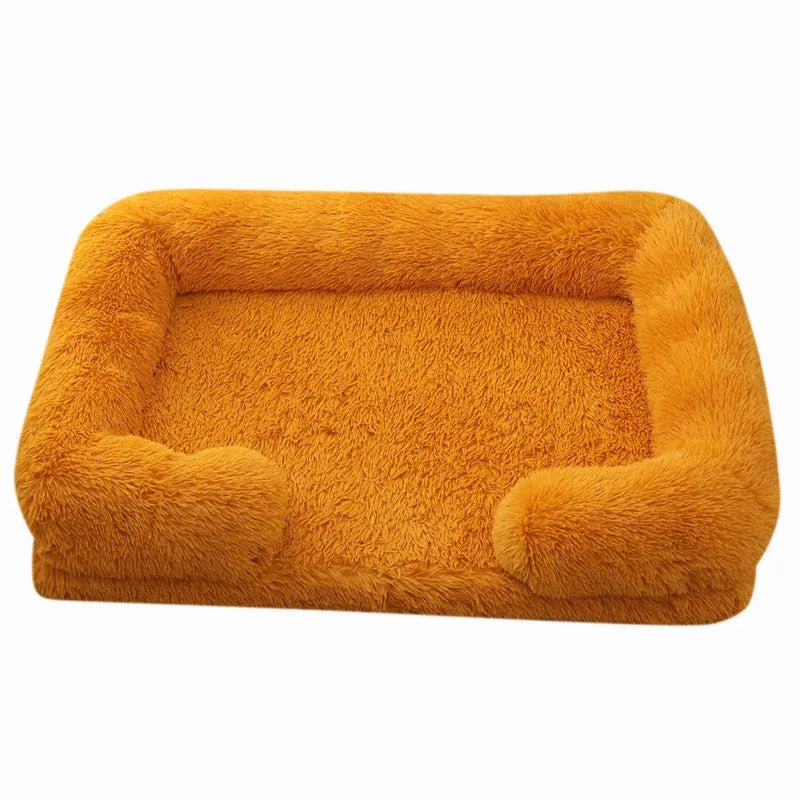 Winter Rectangular Large Dog Beds Washable Plush Fluffy Dog Cat Bed Mat Pet Cushion Big Medium Kennel House camas para perro